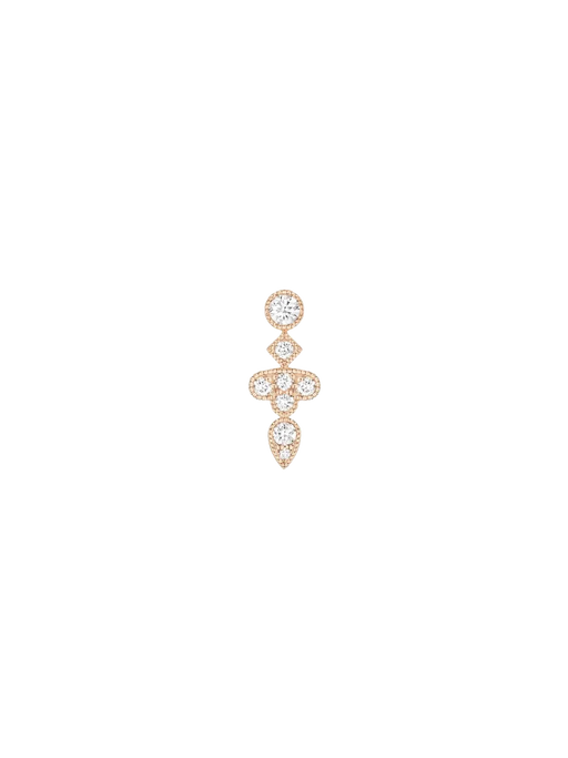 Crush single earring rose gold photo