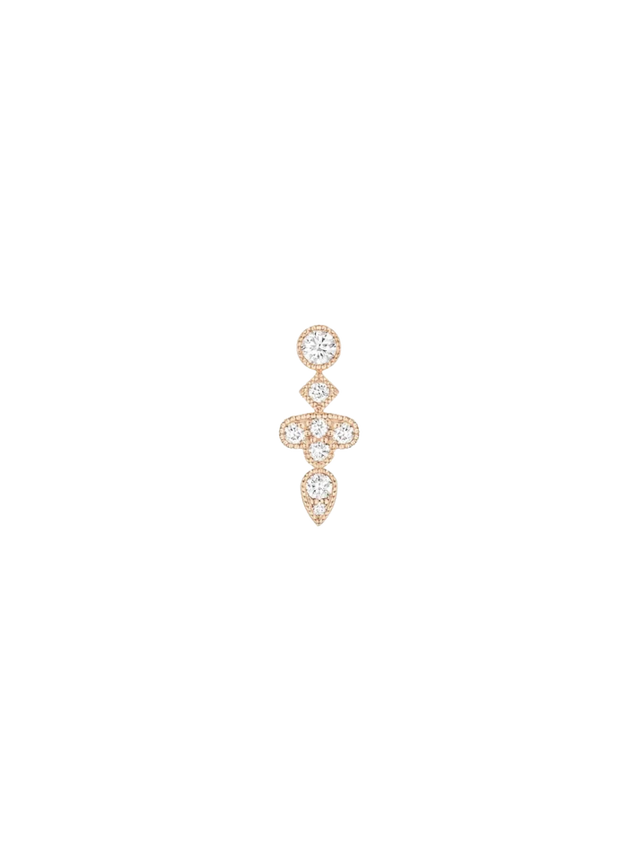 Crush single earring rose gold