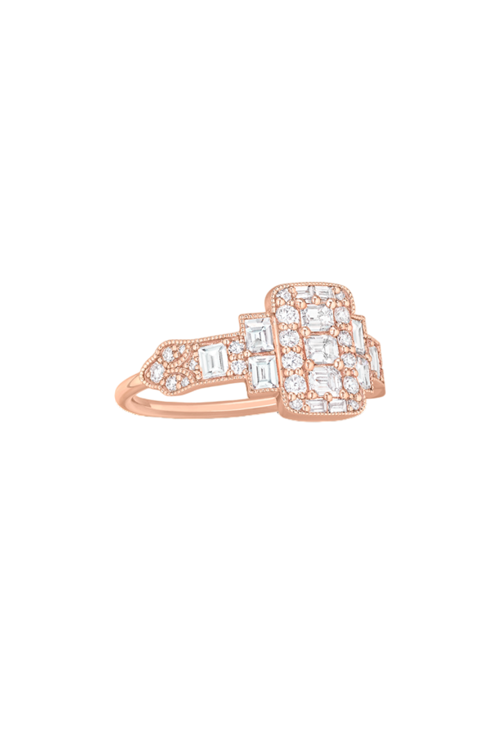 Metropolis ring rose gold