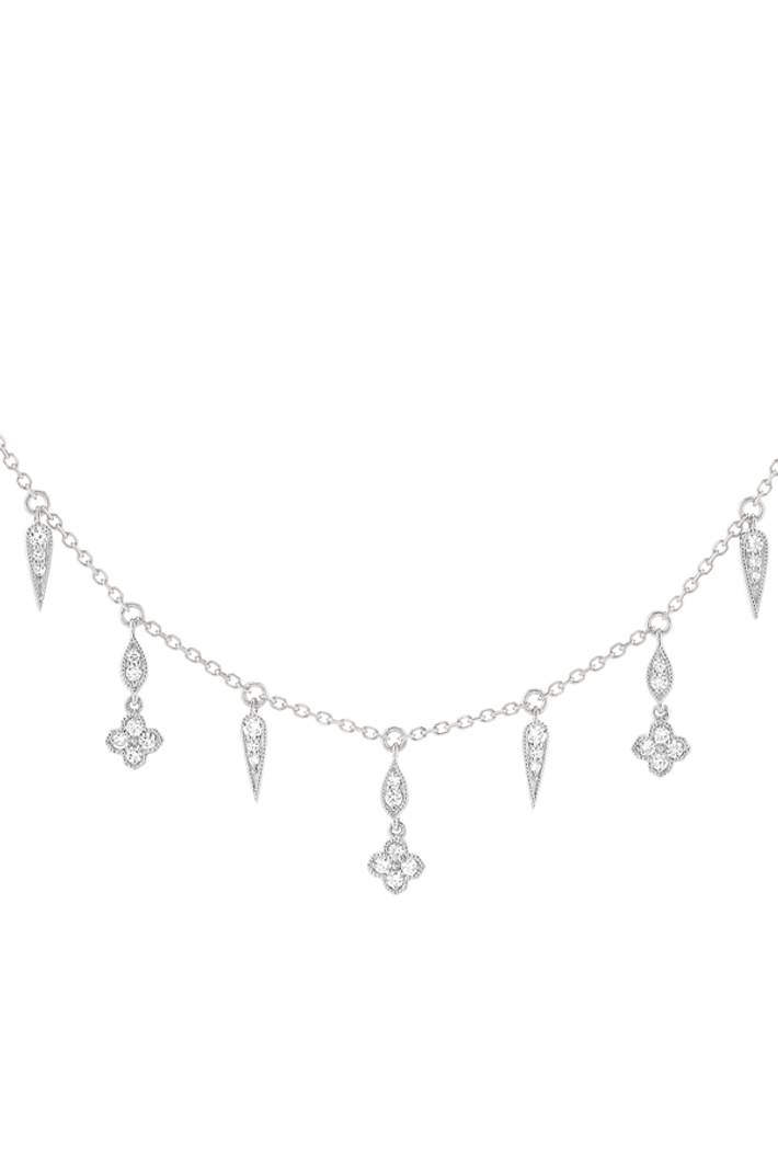 Fleurs du mal necklace white gold