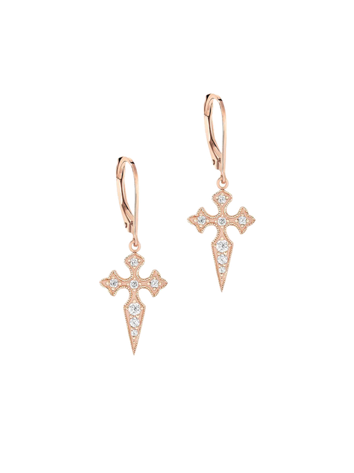 Blood diamonds earrings rose gold photo