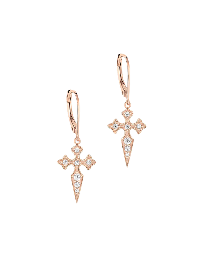 Blood diamonds earrings rose gold