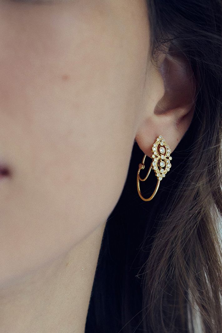 Victoria earrings yellow gold