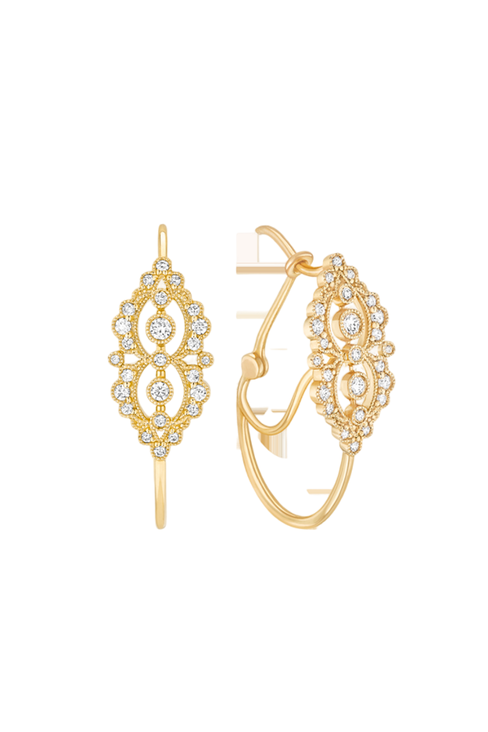 Victoria earrings yellow gold