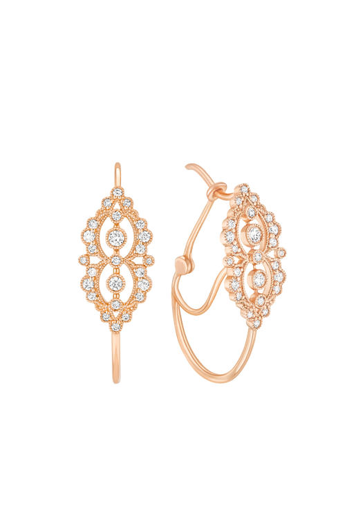 Victoria earrings rose gold photo