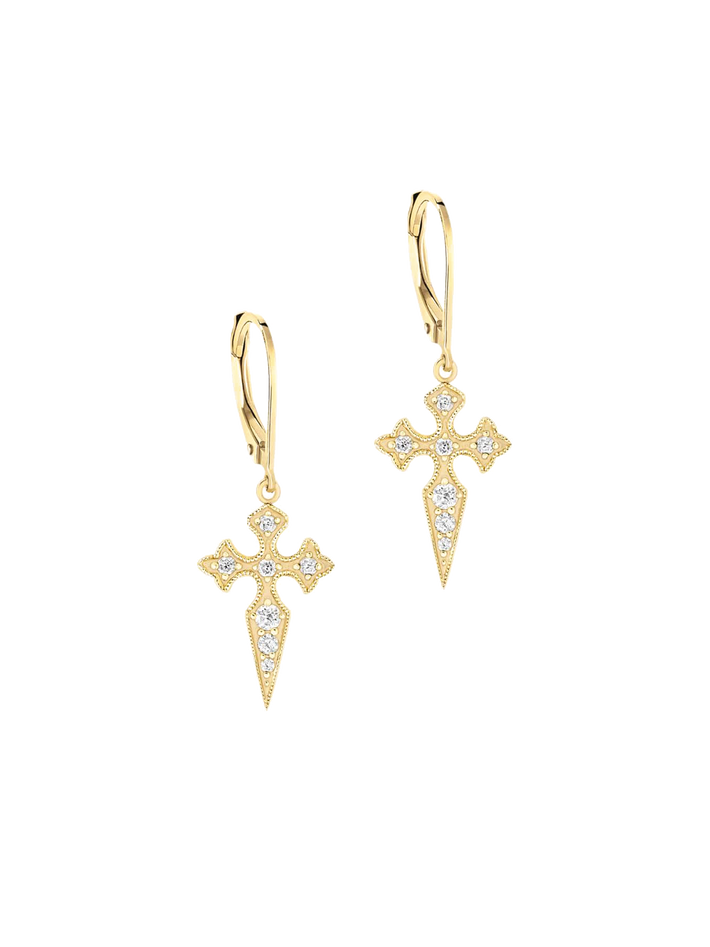 Blood diamonds earrings yellow gold