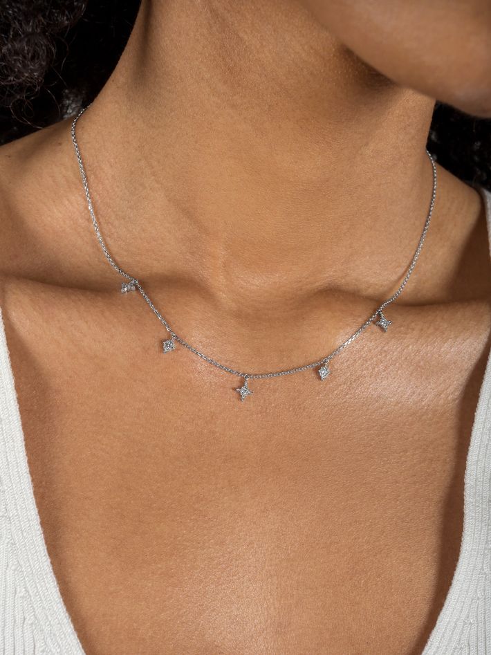 Stella necklace white gold