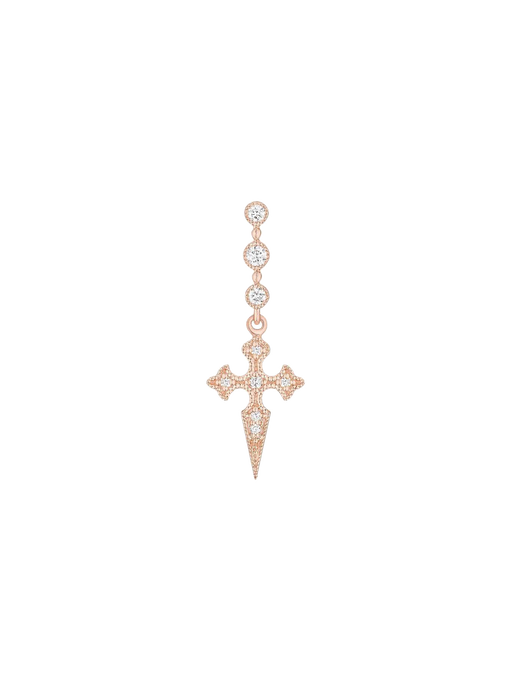 Blood diamonds single earring rose gold photo