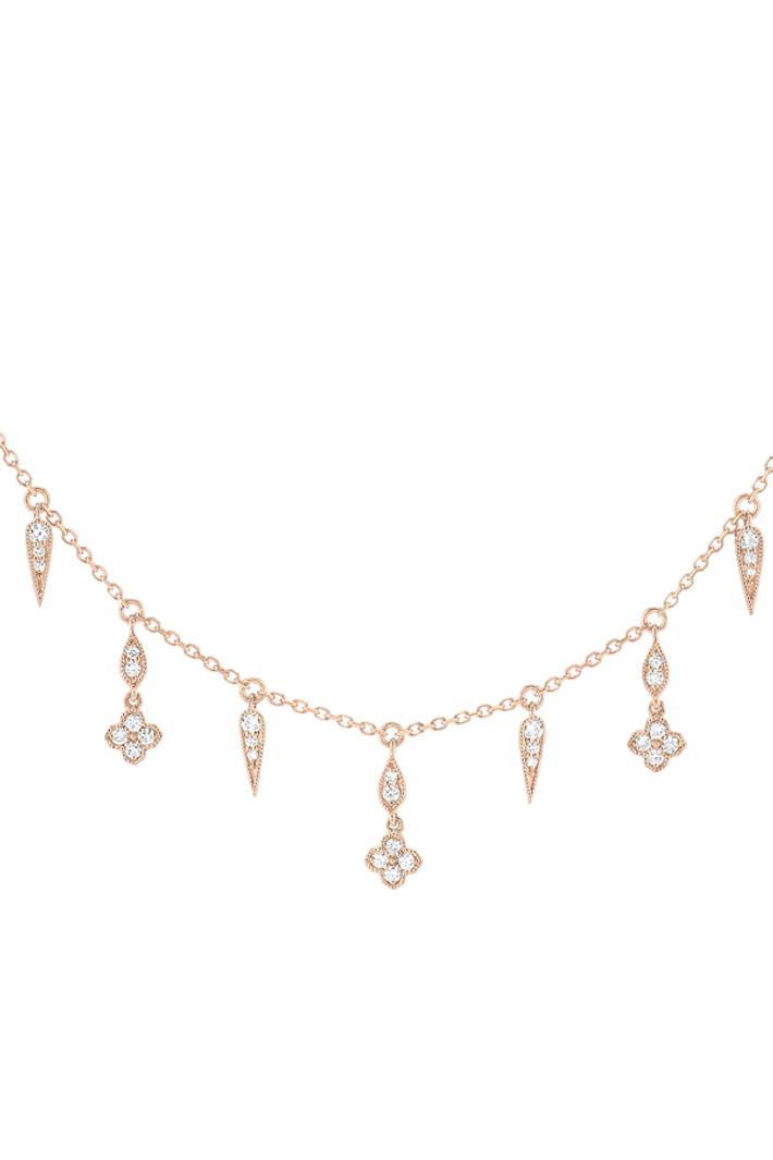 Fleurs du mal necklace rose gold