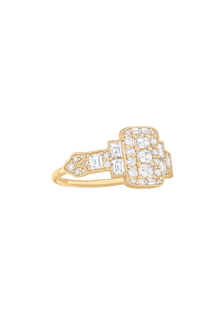 Metropolis ring yellow gold