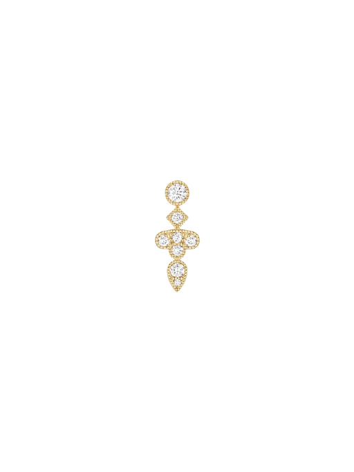 Crush single earring yellow gold photo