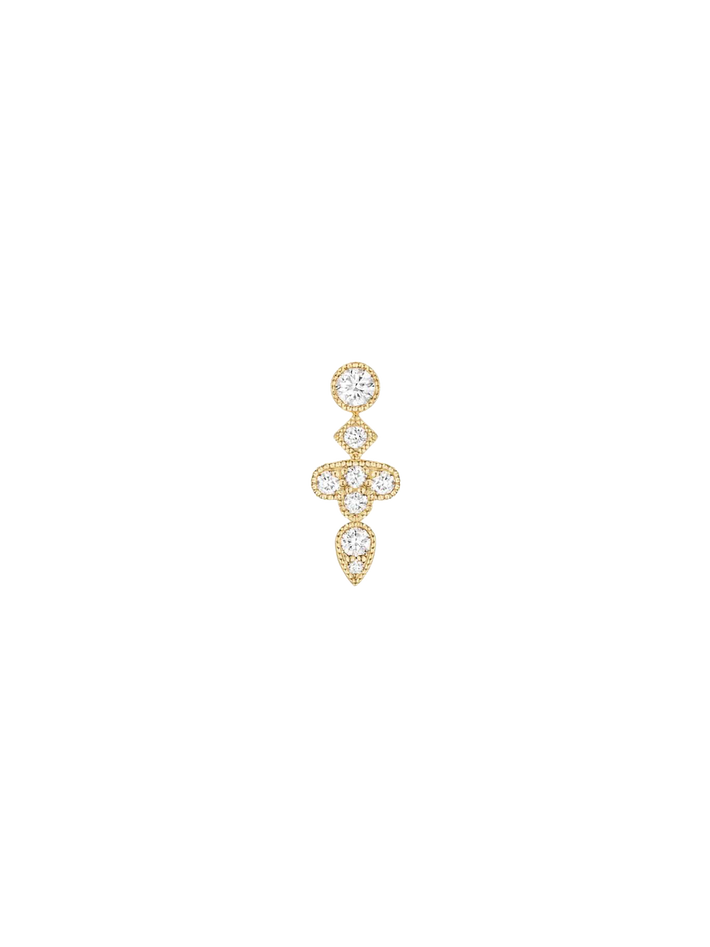 Crush single earring yellow gold