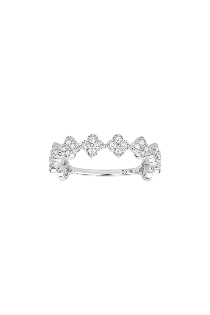 Fleurs du mal ring white gold