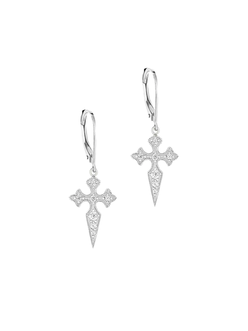 Blood diamonds earrings white gold photo