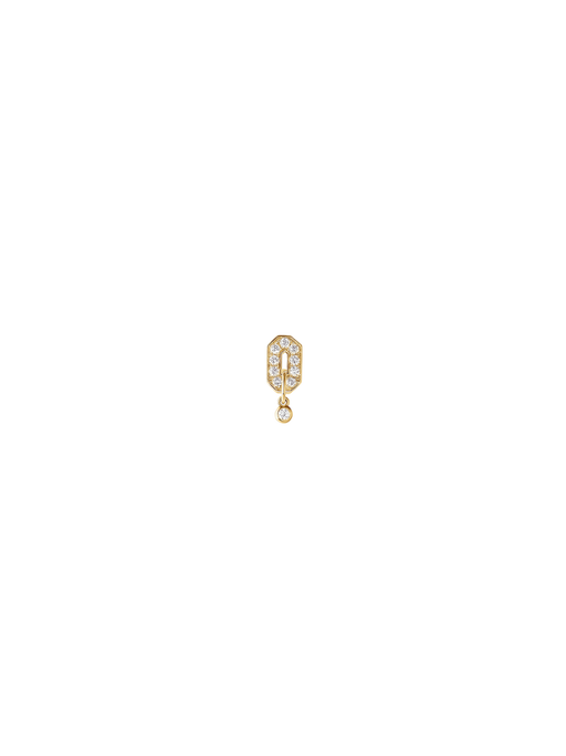 Earring  mini my way yellow gold & diamonds photo