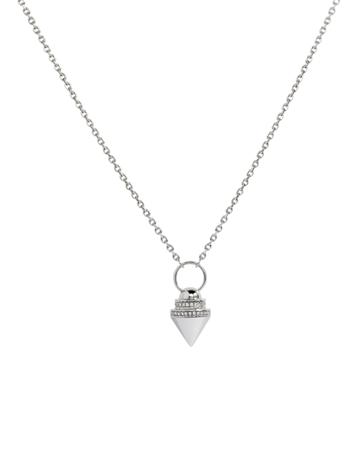 Necklace anyway pendulum diamonds & silver photo