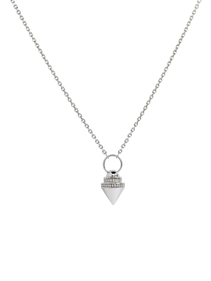 Necklace anyway pendulum diamonds & silver
