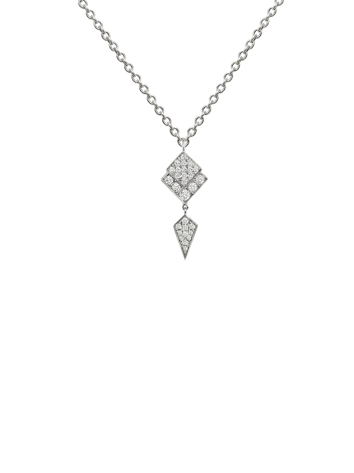 Necklace stairway diamonds & silver