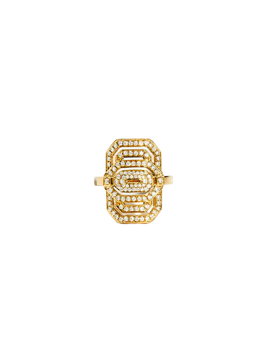 Ring mini my way diamonds & yellow gold photo