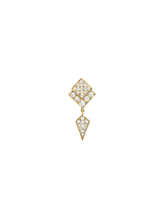 Earring stairway diamonds & yellow gold photo