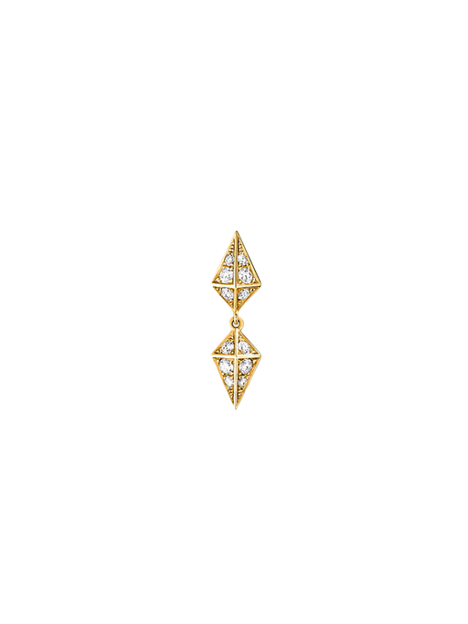 Earring rockaway diamonds & gold photo