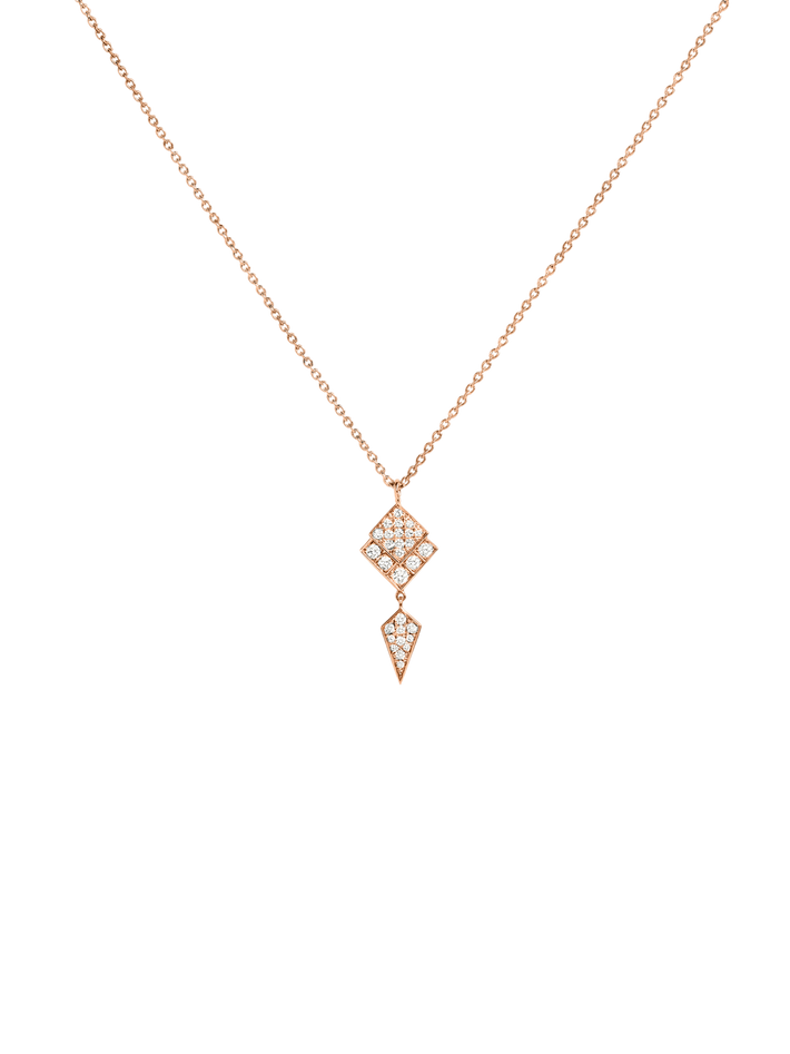 Necklace stairway diamonds & 18k pink gold