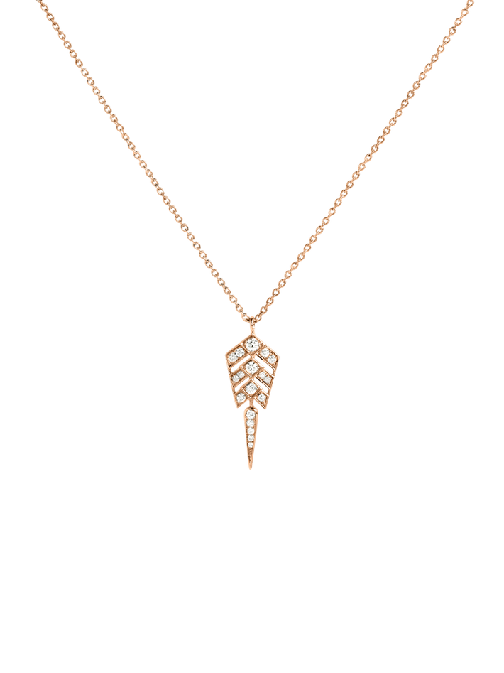 Necklace stairway s diamonds & 18k pink gold