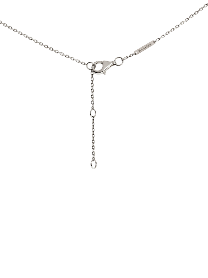 Necklace spike diamonds, silver & black agates