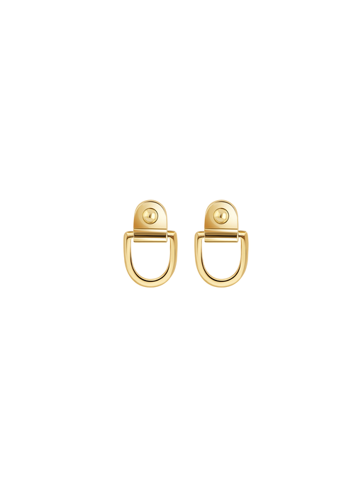 Earrings rivet mm 18k yellow gold  photo
