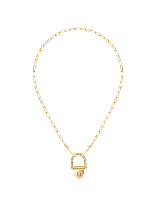 Necklace rivet xl diamond & yellow gold photo