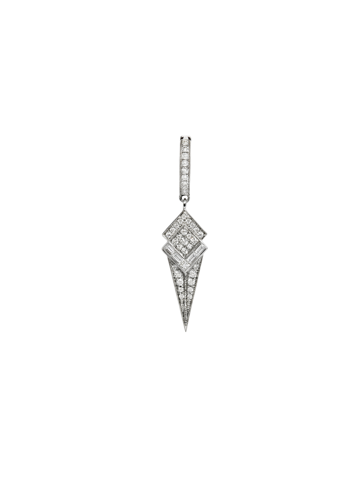 Hoop stairway cone diamonds & silver