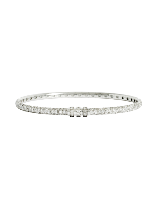 Bracelet mesh reptile 18k white gold & white diamonds  photo