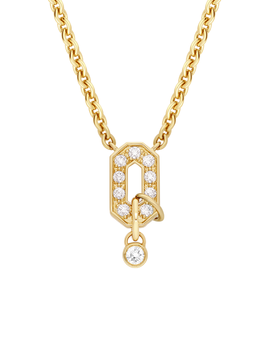 Necklace my way diamonds & 14k yellow gold photo