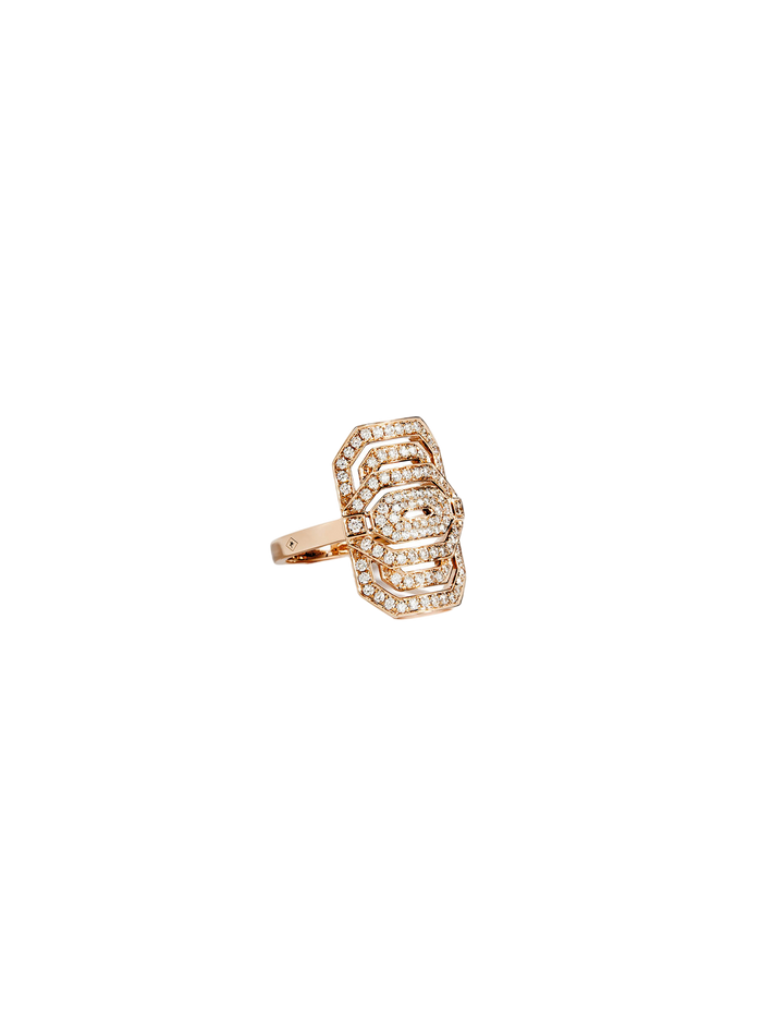 Ring mini my way diamonds & pink gold