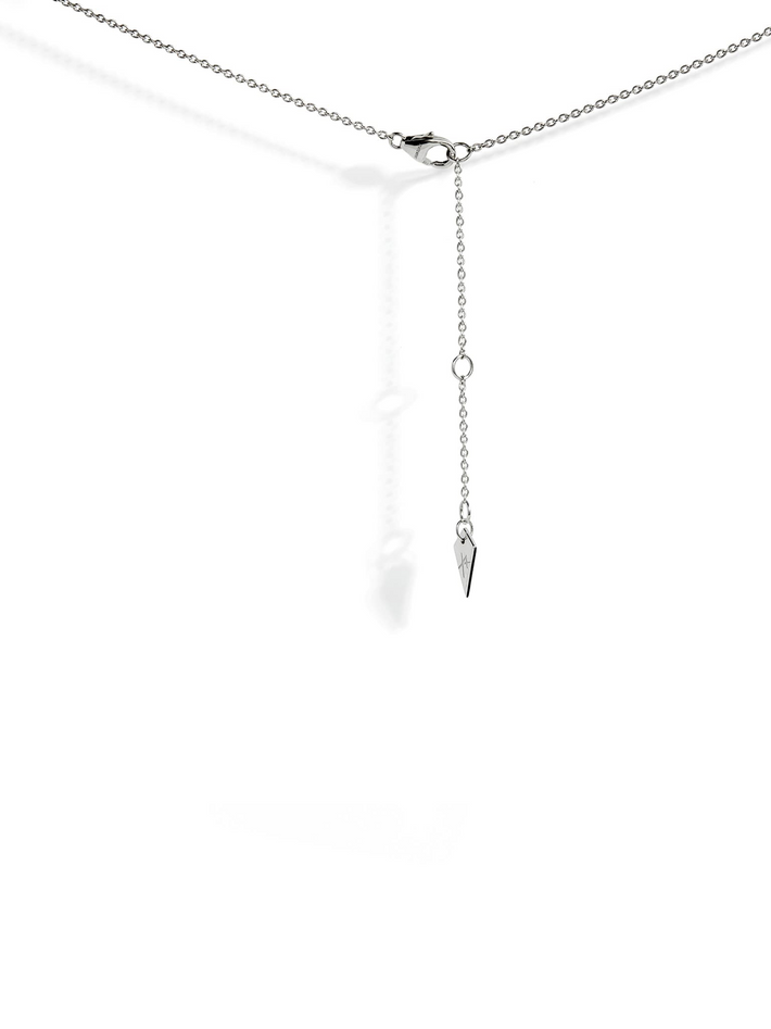 Necklace stairway diamonds & silver - s