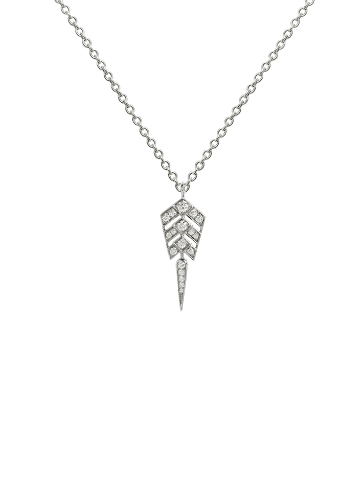 Necklace stairway diamonds & silver - s