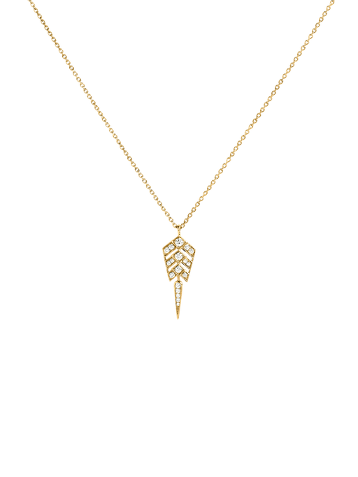 Necklace stairway diamonds & yellow gold - s photo
