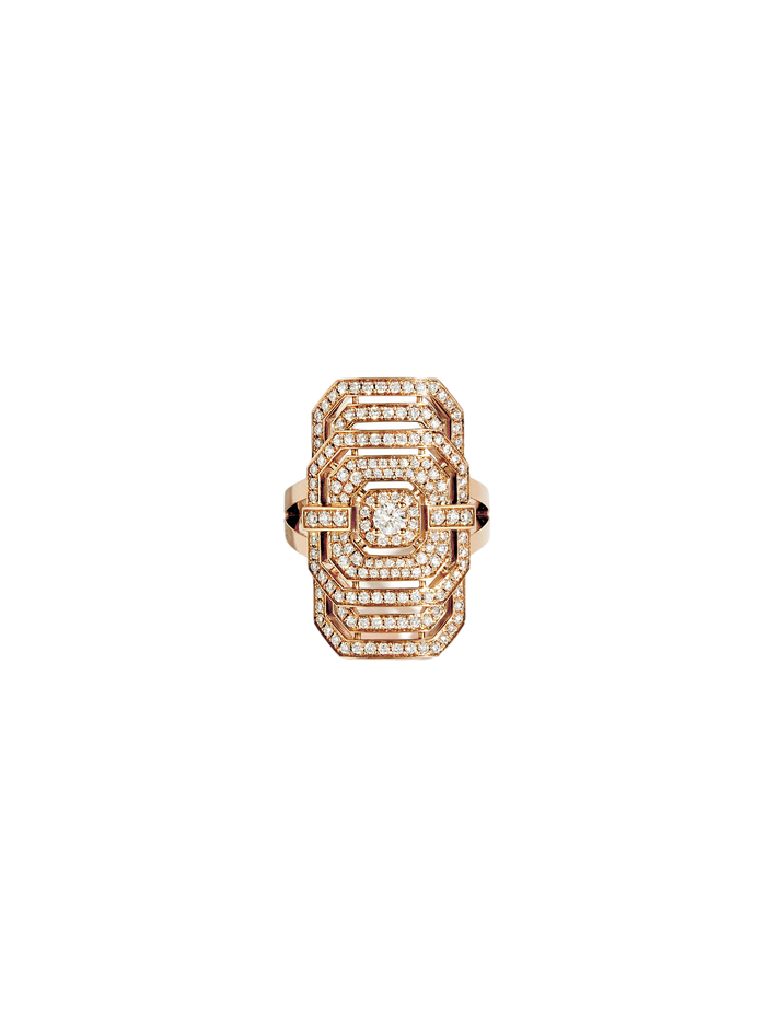 Ring my way diamonds & pink gold