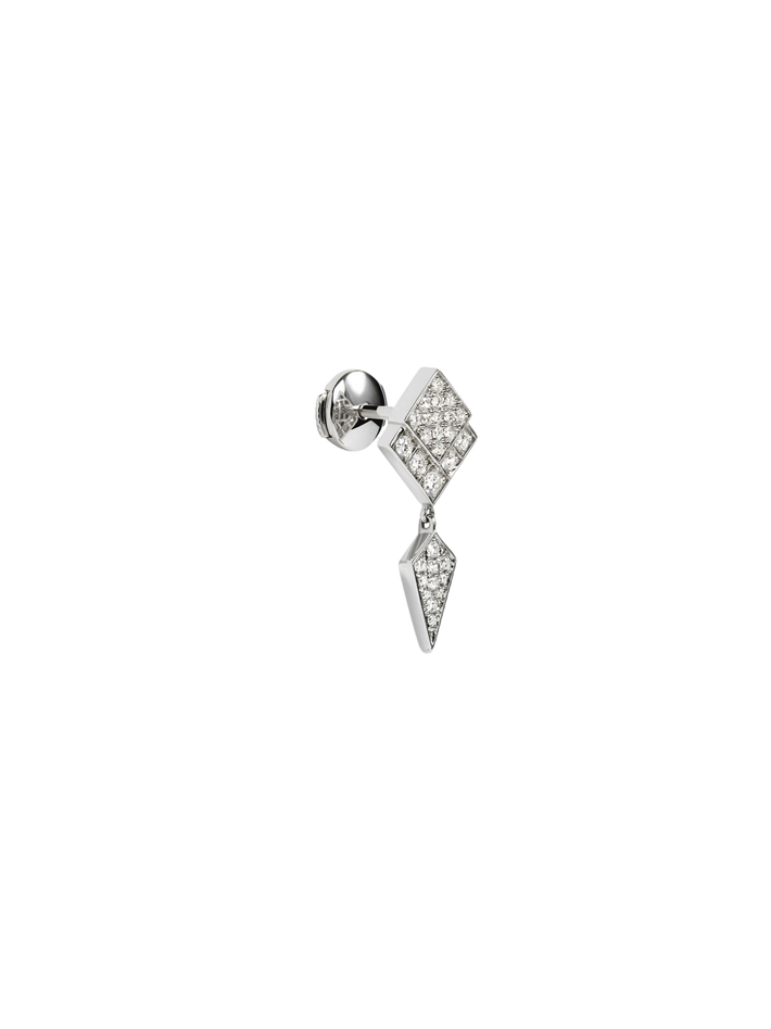 Earring stairway diamonds & silver