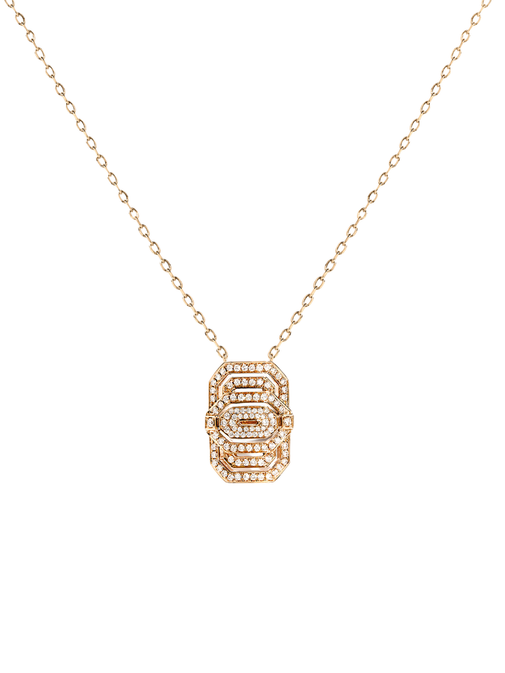 Necklace my way18k pink gold and diamonds