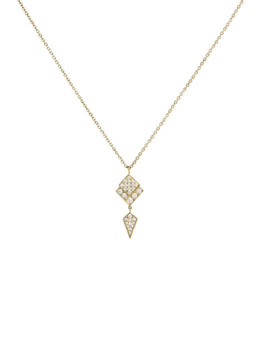 Necklace stairway  diamonds & 18k yellow gold photo