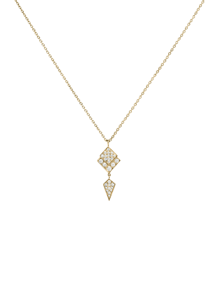 Necklace stairway  diamonds & 18k yellow gold