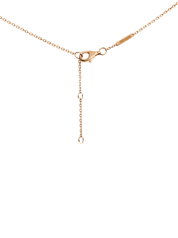 Necklace spike diamonds, 18k pink gold & black agates