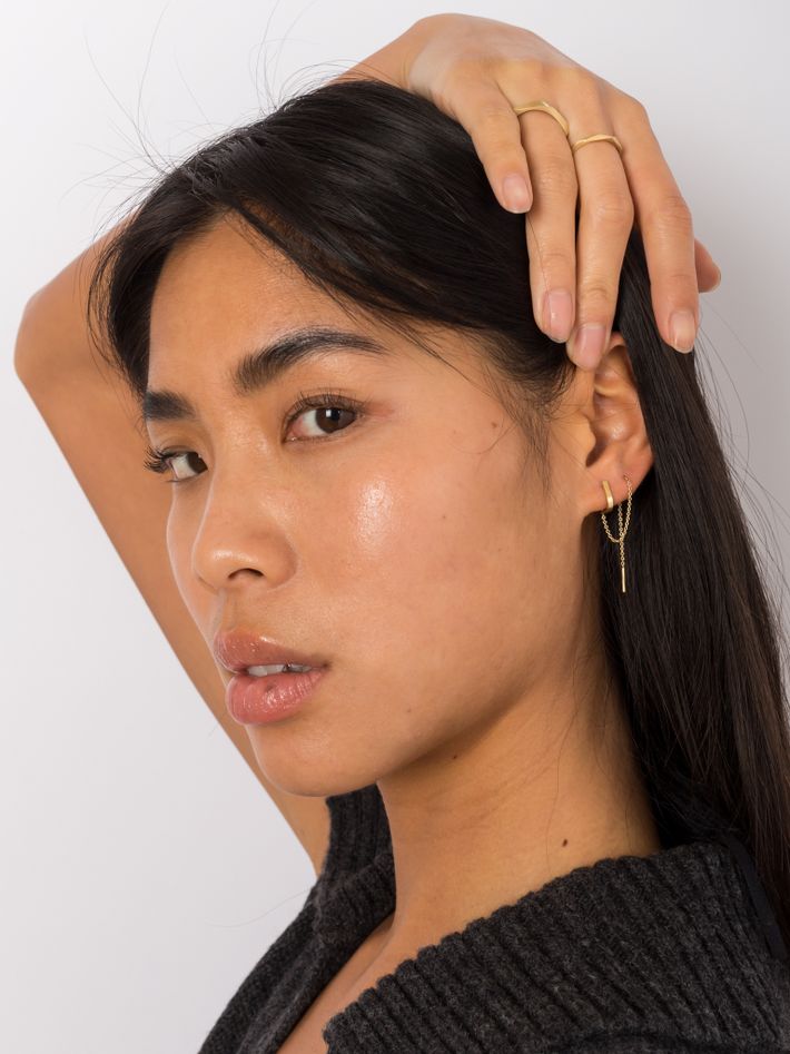 Bondage slim chain earring