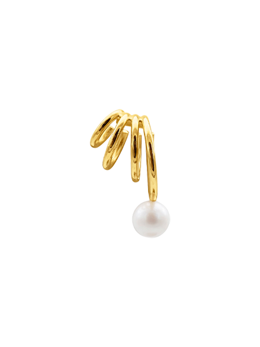 Naked pearls triple hoop earring photo