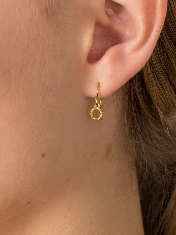 Orb drop earrings