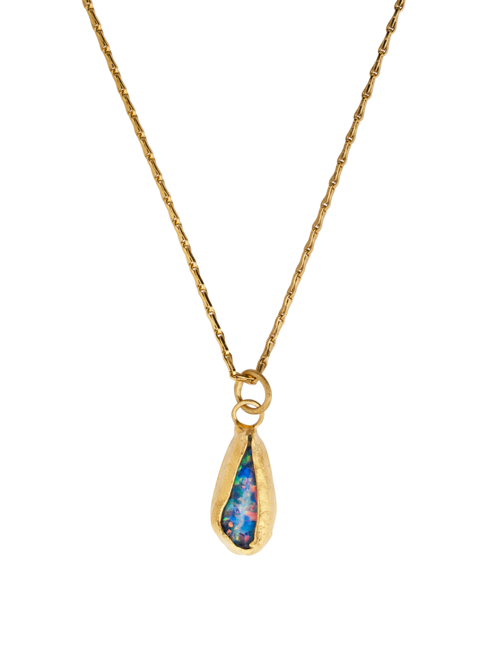 Australian opal drop pendant necklace by Susan MacLeod Finematter
