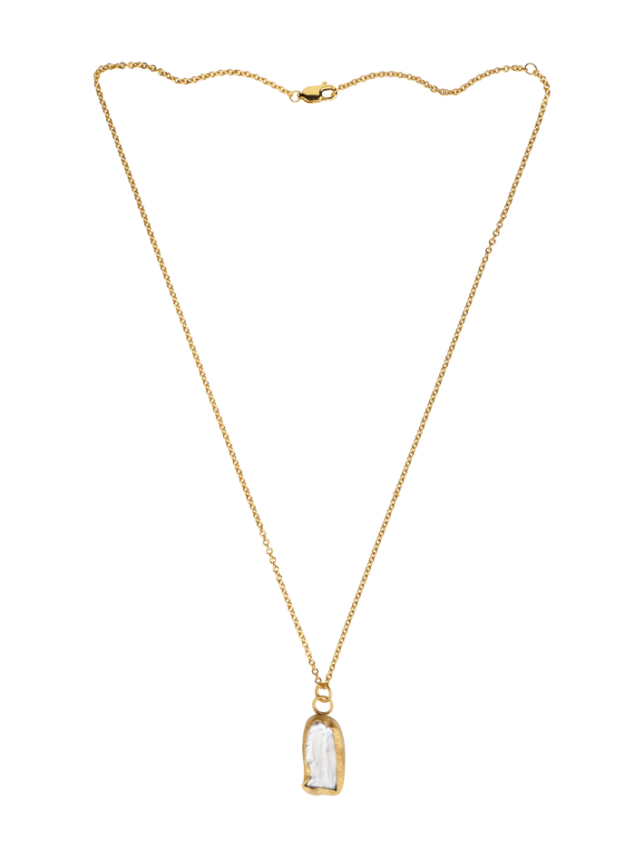 Baroque pearl pendant necklace
